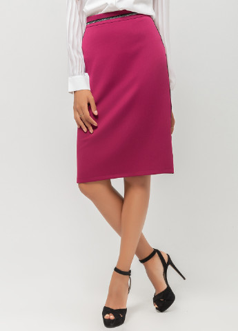 Пурпурная офисная однотонная юбка Azuri