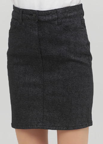 Темно-серая джинсовая с геометрическим узором юбка Next карандаш