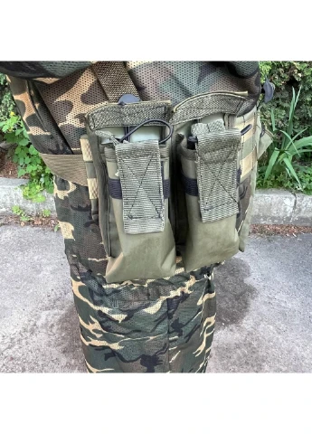 РПС система MOLLE + підсумки 6600 ЗСУ (ЗСУ) Розвантажувальна поясна система зелена Power (254441426)