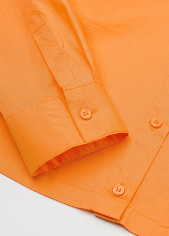 Оранжевая кэжуал рубашка однотонная H&M
