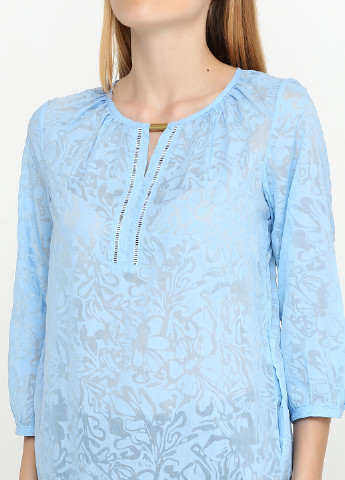 Светло-голубая демисезонная блуза с длинным рукавом Mark