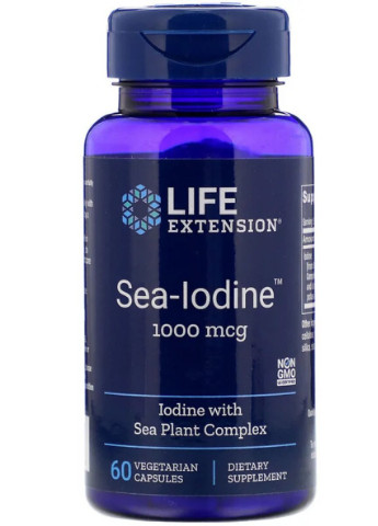 Морской Йод, Sea-Iodine,, 1000 мкг, 60 вегетарианских капсул Life Extension (228291610)