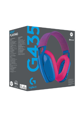 Наушники (981-001062) Logitech G435 Lightspeed Wireless Gaming Headset Blue (253546755)
