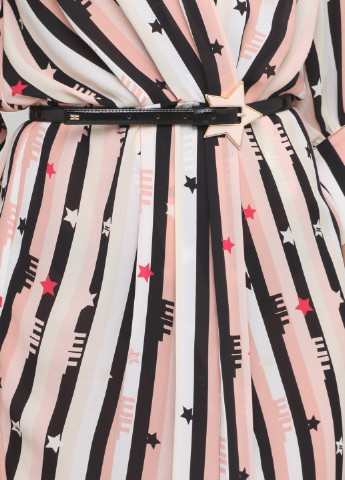 Комбинированное кэжуал платье Elisabetta Franchi с абстрактным узором