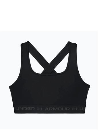 Чёрный топ бюстгальтер Under Armour без косточек полиэстер