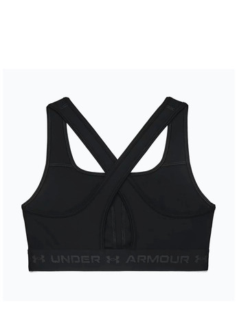 Чёрный топ бюстгальтер Under Armour без косточек полиэстер