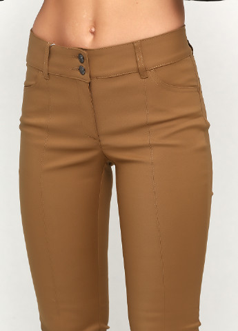 Светло-коричневые кэжуал демисезонные прямые брюки Ashley Brooke
