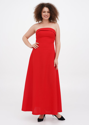Червона кежуал сукня з відкритими плечима Maurini однотонна