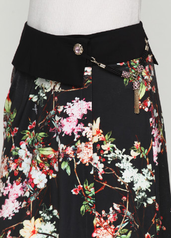 Черная кэжуал с рисунком юбка Sassofono со средней талией