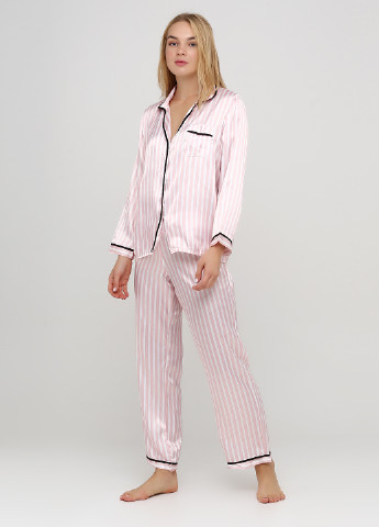 Рожева всесезон піжама (сорочка, штани) рубашка + брюки Dominant