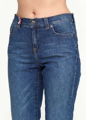 Синие демисезонные прямые джинсы Angelo Marani