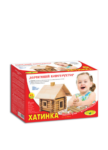 Деревянный конструктор Домик, 15х15х23 см Киевская фабрика игрушек (151191899)