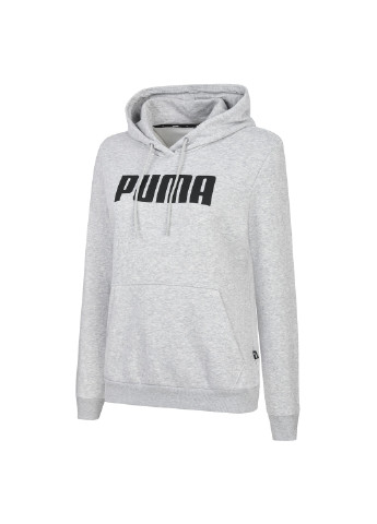 Сіра спортивна толстовка essentials full-length women’s hoodie Puma однотонна