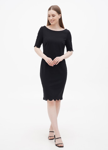 Черное кэжуал платье футляр Boden однотонное