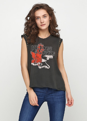 Темно-сіра літня футболка Ralph Lauren
