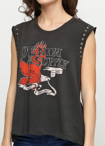 Темно-серая летняя футболка Ralph Lauren