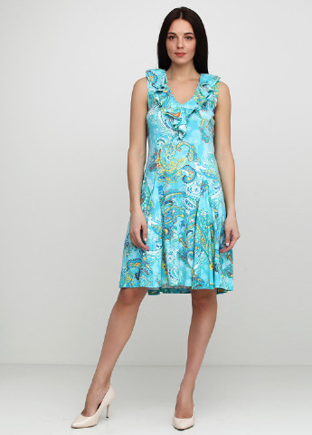 Блакитна кежуал сукня Ralph Lauren з малюнком