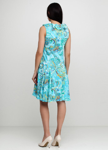 Голубое кэжуал платье Ralph Lauren с рисунком