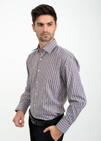 Серая кэжуал рубашка в полоску Ager с длинным рукавом