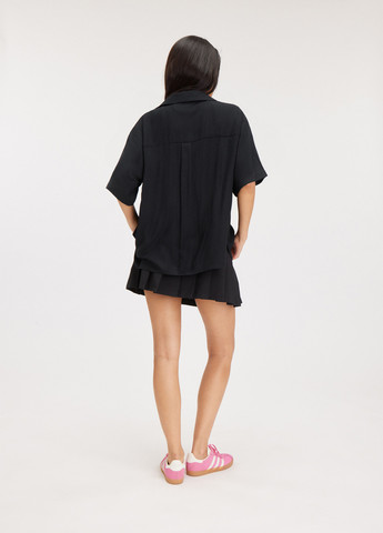 Черная кэжуал рубашка однотонная Monki