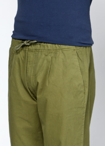 Хаки кэжуал демисезонные прямые брюки United Colors of Benetton