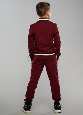 Бордовый демисезонный костюм (толстовка, брюки) брючный Tiaren