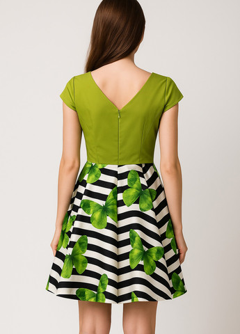 Комбінована кежуал сукня кльош Sassofono метелики