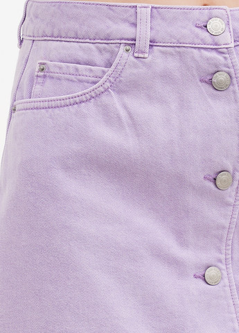 Сиреневая джинсовая однотонная юбка Tom Tailor колокол