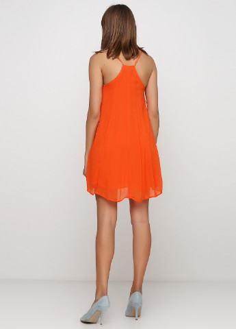 Оранжевое кэжуал платье оверсайз H&M однотонное