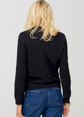 Черный світшот жіночий basic /no flis/ YAPPI (254659343)