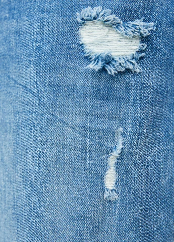 Голубые демисезонные зауженные джинсы Pull & Bear