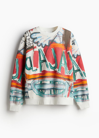 Кремовый свитшот H&M рисунок без декора (366276651)