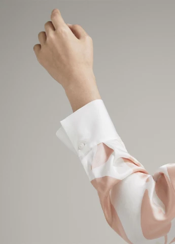Пудрова блуза на запах Massimo Dutti