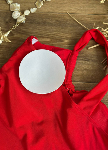 Красный летний купальник женский цельный слитный NOVA VEGA