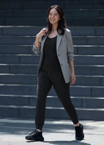 Серый женский жакет Uniqlo однотонный - демисезонный