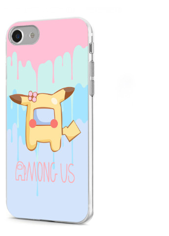 Чехол силиконовый Apple Iphone 8 Амонг Ас Покемон Пикачу (Among Us Pokemon Pikachu) (6151-2419) MobiPrint (219565513)