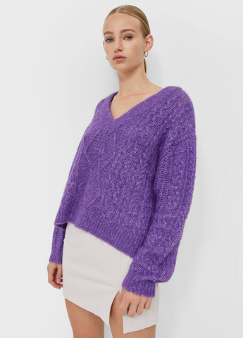 Фіолетовий демісезонний пуловер пуловер Stradivarius