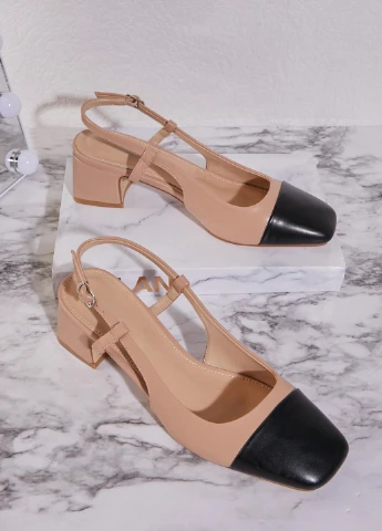 SHEIN Туфли слингбеки комбинированный з искусственная кожа, полиуретан, китай — демисезон (325115167)