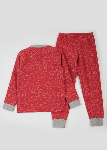 Темно-червона всесезон піжама (свiтшот, штани) свитшот + брюки ArDoMi