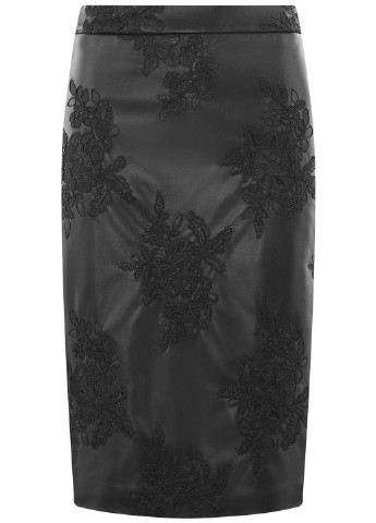 Черная кэжуал фактурная юбка Oodji