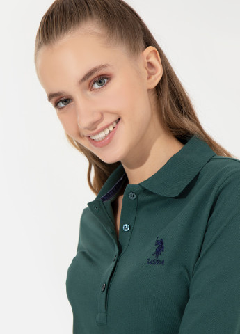 Свитшот U.S.Polo Assn женский зеленый U.S. Polo Assn. - крой черный - (256665192)