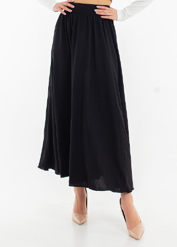 Черная кэжуал однотонная юбка Elfberg клешированная