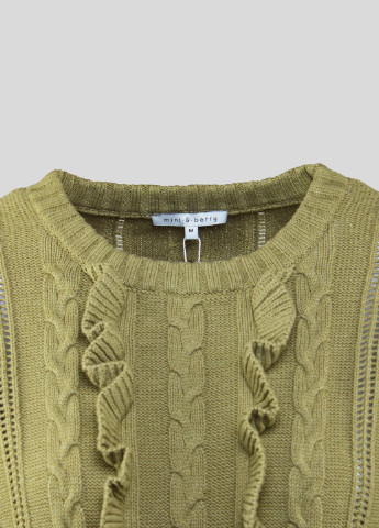 Оливковий (хакі) демісезонний светр MINT&BERRY