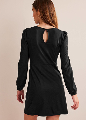 Черное кэжуал платье на запах Boden однотонное