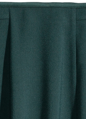 Темно-зеленая кэжуал однотонная юбка H&M