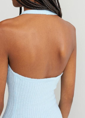 Світло-блакитна кежуал сукня з відкритою спиною H&M однотонна