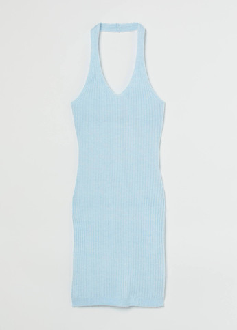 Світло-блакитна кежуал сукня з відкритою спиною H&M однотонна