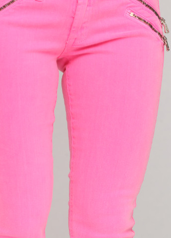 Розовые кэжуал демисезонные зауженные брюки Glitz & Glam