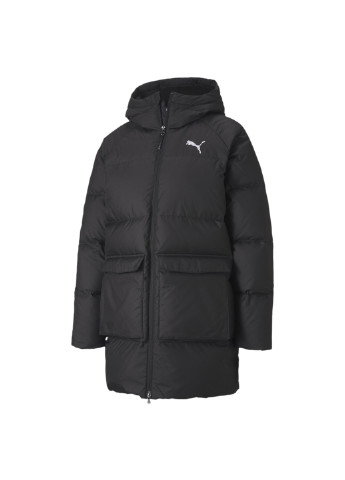 Чорна демісезонна куртка long hooded down coat Puma
