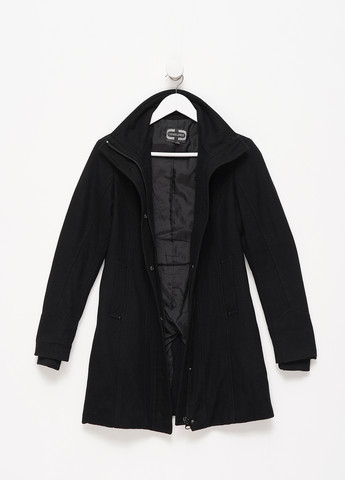 Черное демисезонное Пальто однобортное Censured